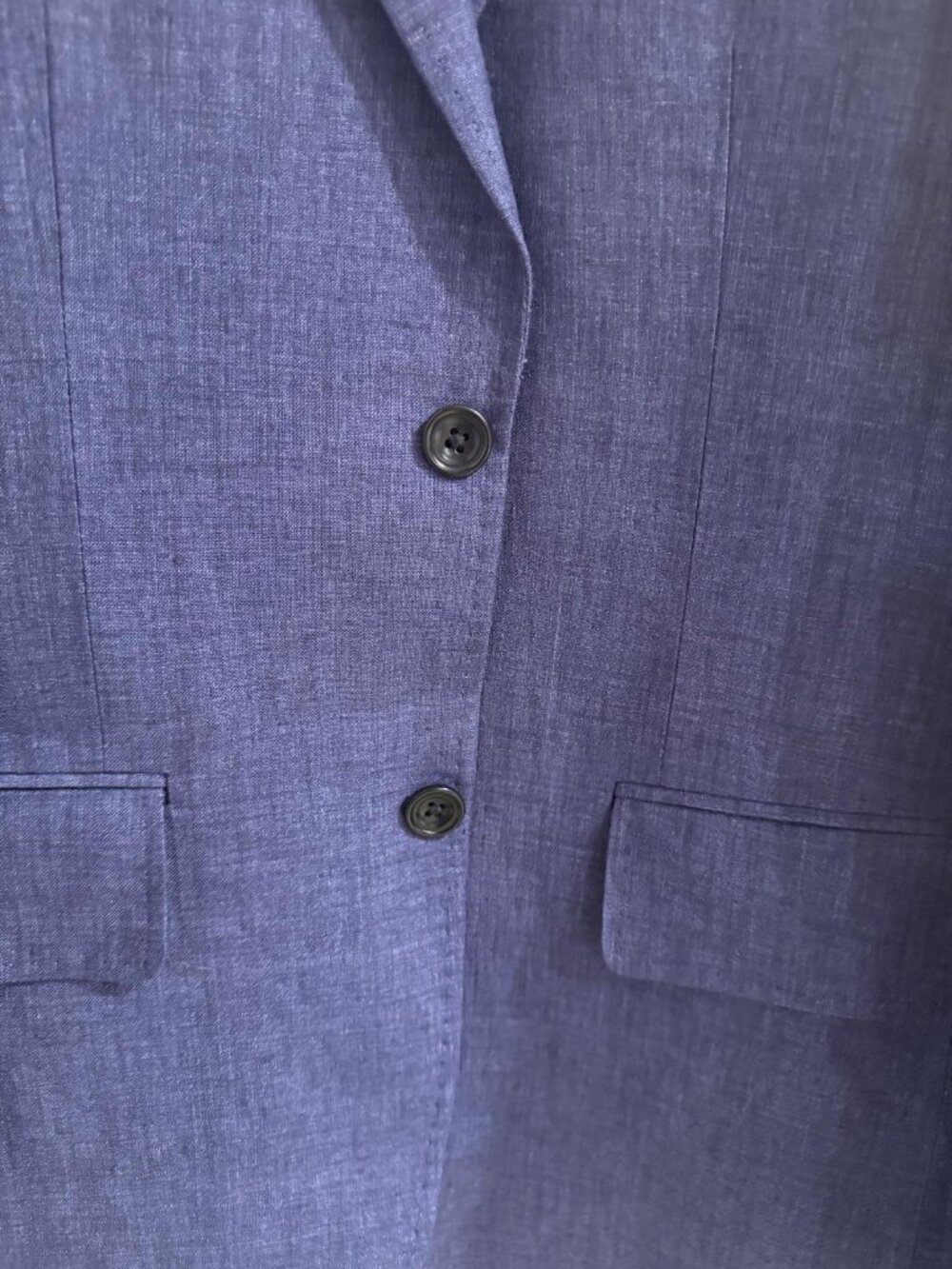 Slim Fit Linen Cotton Jacket (Cobalt Blue) - Picture 4 of 7
